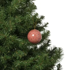 Kerstbal print- paars/rood