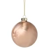 Kerstbal satijn - lichtbruin