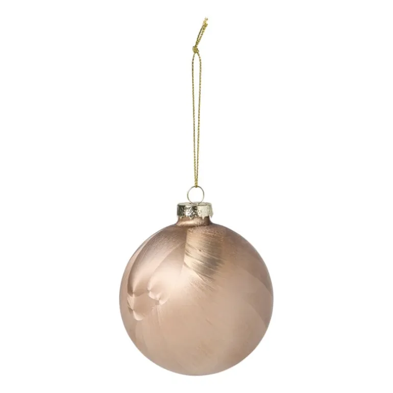Kerstbal satijn - lichtbruin
