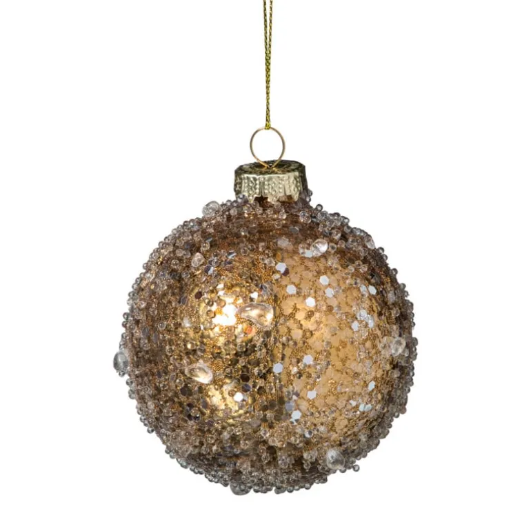 Kerstbal shiny - goudkleurig