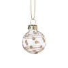 Kerstbal stip/streep - goudkleurig