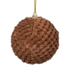 Kerstbal stof - bruin