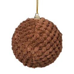Kerstbal stof - bruin