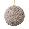 Kerstbal stof - grijs