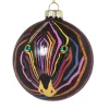 Kerstbal zebra - glas - ø8 cm