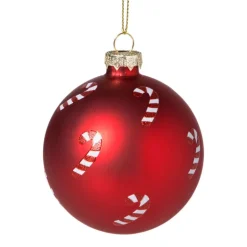 Kerstbal zuurstok - rood