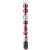 Kerstballen set van 9 - rood