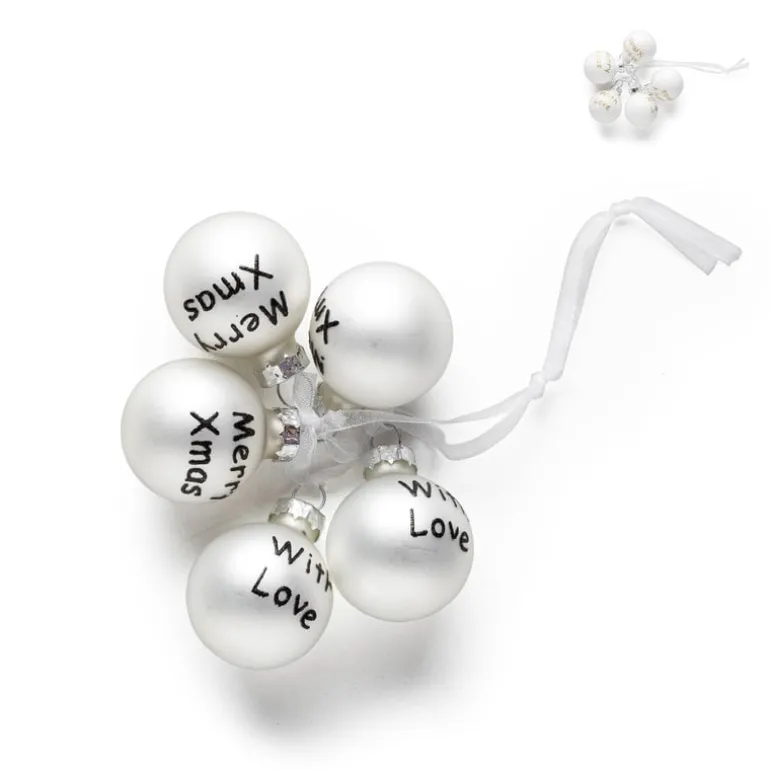 Kerstballetjes cadeauhangers - diverse soorten - 5xø2.5 cm