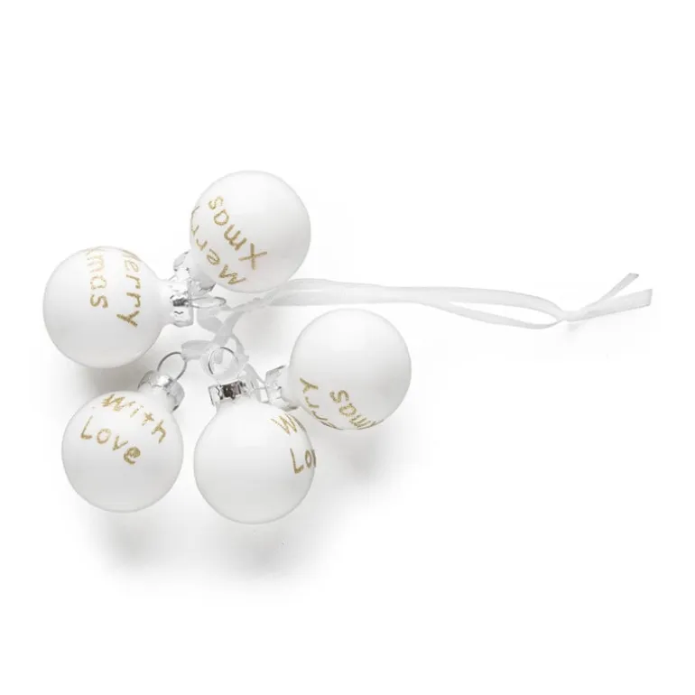 Kerstballetjes cadeauhangers - diverse soorten - 5xø2.5 cm