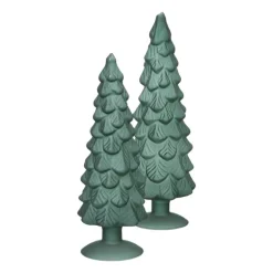 Kerstboom beeldje groot - groen - ø8x30 cm