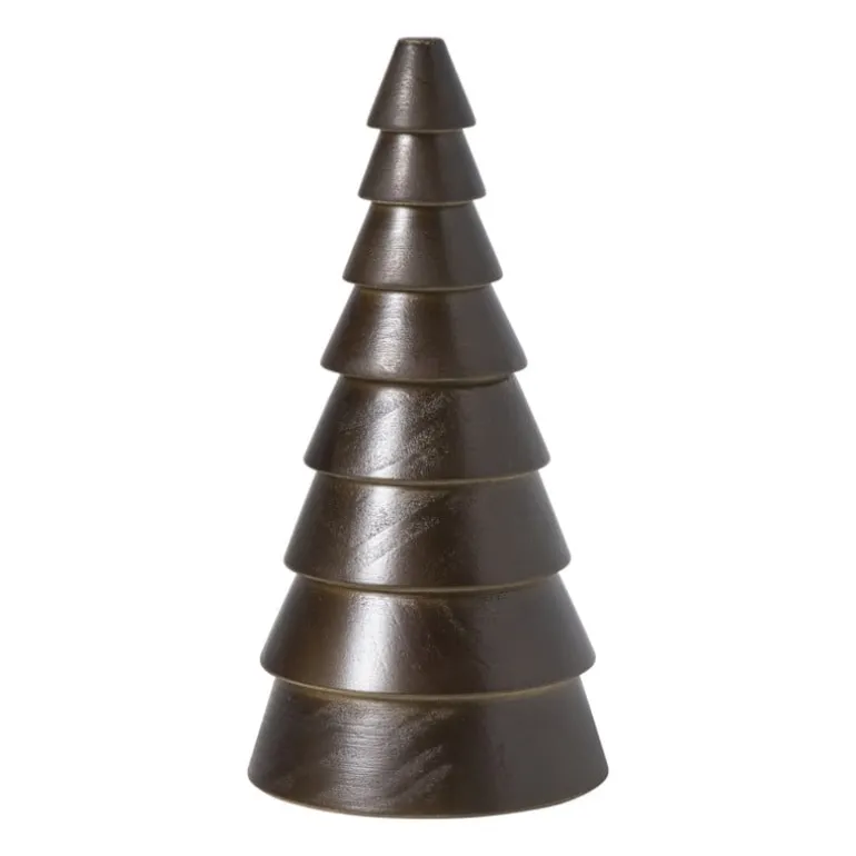 Kerstboom groot - bruin - ø9x17.5 cm