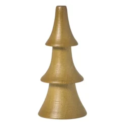 Kerstboom hout - bruin - ø4.5x10 cm