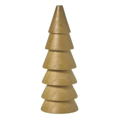 Kerstboom hout - bruin - ø5.5x15 cm