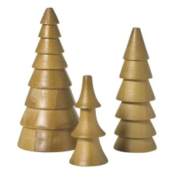Kerstboom hout - bruin - ø9x17.5 cm