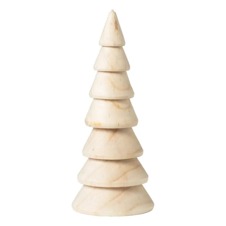 Kerstboom hout - naturel - ø7.7x17.5