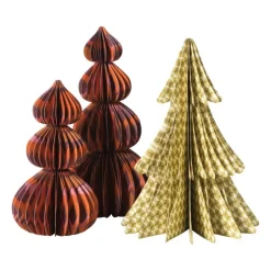 Kerstboom papier clashing colours - 25 cm