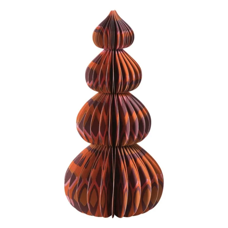 Kerstboom papier clashing colours - 26 cm