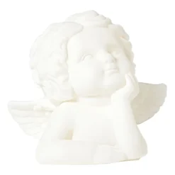 Kerstengel beeldje - wit - 11x8x9 cm