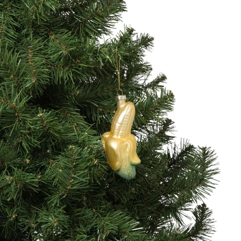 Kersthanger banaan - geel - 12x6.5x5.5 cm