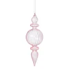 Kersthanger bolling - roze - ø7x22 cm