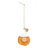 Kersthanger brandy - oranje - 9.5x6.5x3 cm