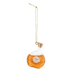 Kersthanger brandy - oranje - 9.5x6.5x3 cm