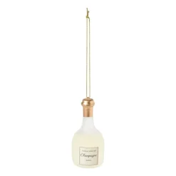 Kersthanger champagnefles - goudkleurig - ø4.5x14 cm