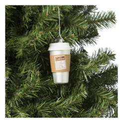 Kersthanger coffee to go - glas - ø5x10 cm