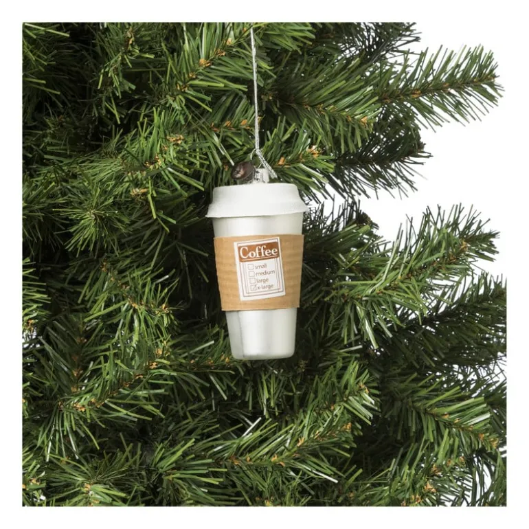 Kersthanger coffee to go - glas - ø5x10 cm