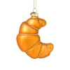 Kersthanger croissant - goudkleurig - 9.6x8x4.1 cm