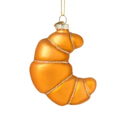 Kersthanger croissant - goudkleurig - 9.6x8x4.1 cm