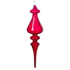 Kersthanger druppel - paars - ø6x23 cm