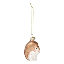 Kersthanger eekhoorn - bruin - 7.2x5.2x3 cm