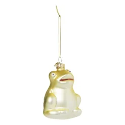 Kersthanger kikker - glas - 8x6.4x5.6 cm