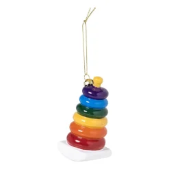 Kersthanger kleurtoren - multikleur - 10.8x5.3x5.2 cm