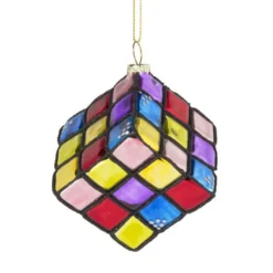Kersthanger kubus - glas - 5.5x5.5x5.5 cm