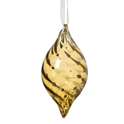 Kersthanger olive - groen - ø6.5x13 cm