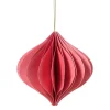 Kersthanger papier - roze - ø10 cm