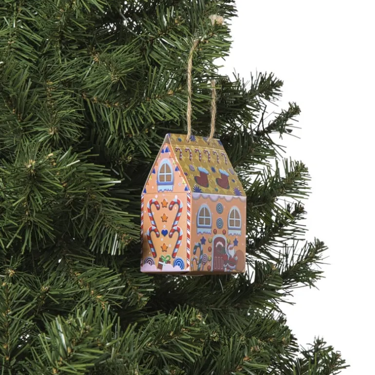 Kersthanger papieren huisjes - set van 3