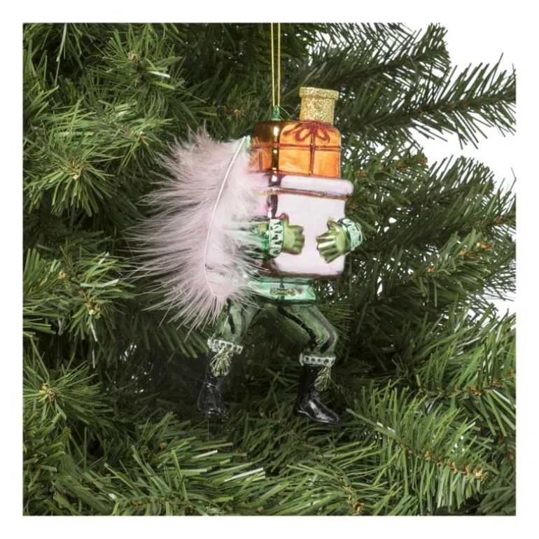 Kersthanger piet - groen - 7x6.5x16 cm