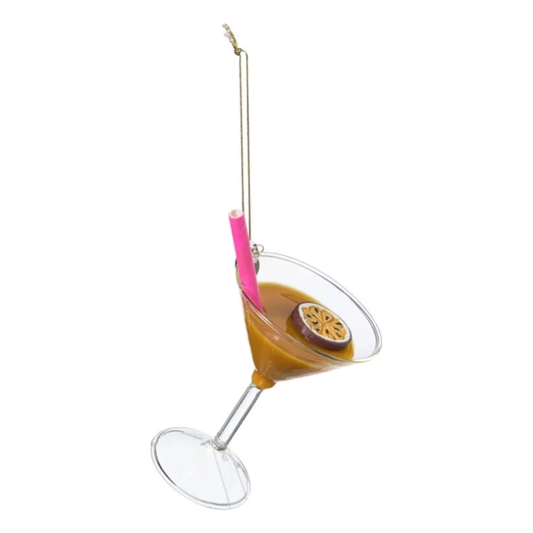 Kersthanger pornstar martini - multikleur - 9.5x7.5x6.5 cm