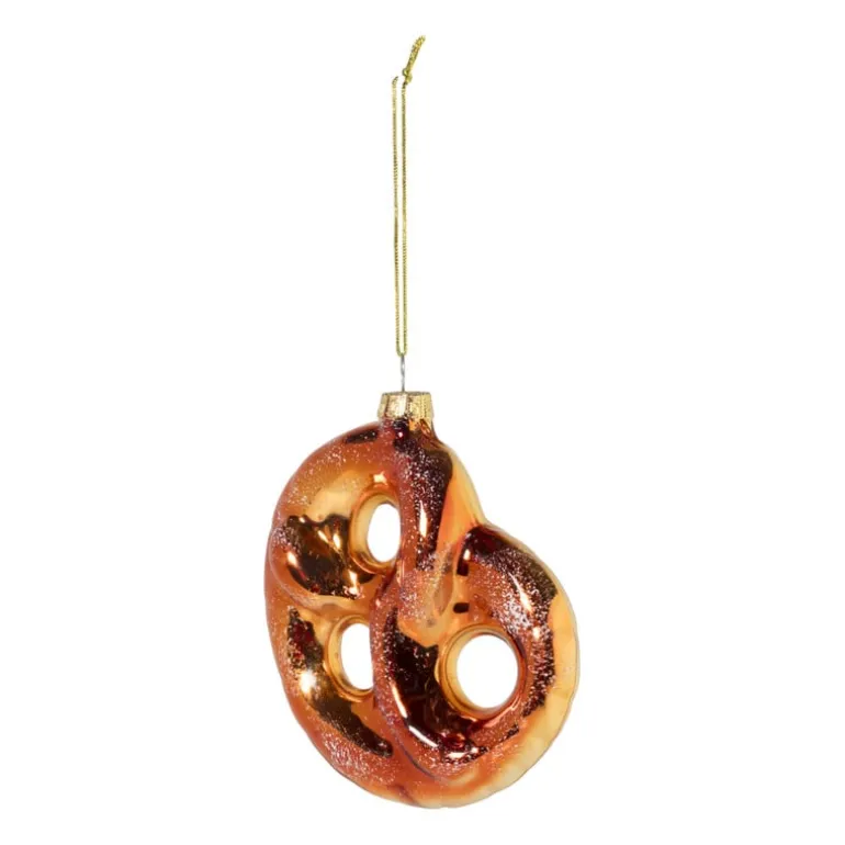 Kersthanger pretzel - glas - 11.5x11x2.9 cm