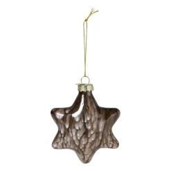 Kersthanger ster - zwart - 8x8x4 cm