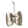 Kersthanger strik - champagnekleurig - 8x9.5x1.5 cm
