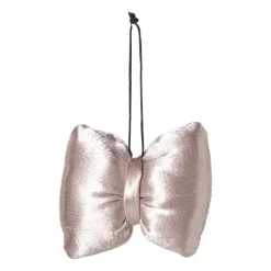 Kersthanger strik - roze - 8x9.5x1.5 cm
