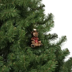 Kersthanger teddybeer - bruin - 6.9x5.4 cm