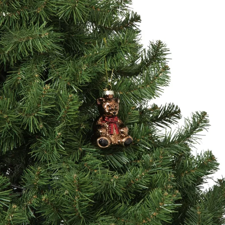 Kersthanger teddybeer - bruin - 6.9x5.4 cm