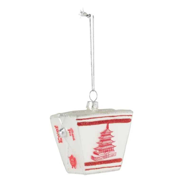 Kersthanger wok to go - glas - 11x11x7.5 cm