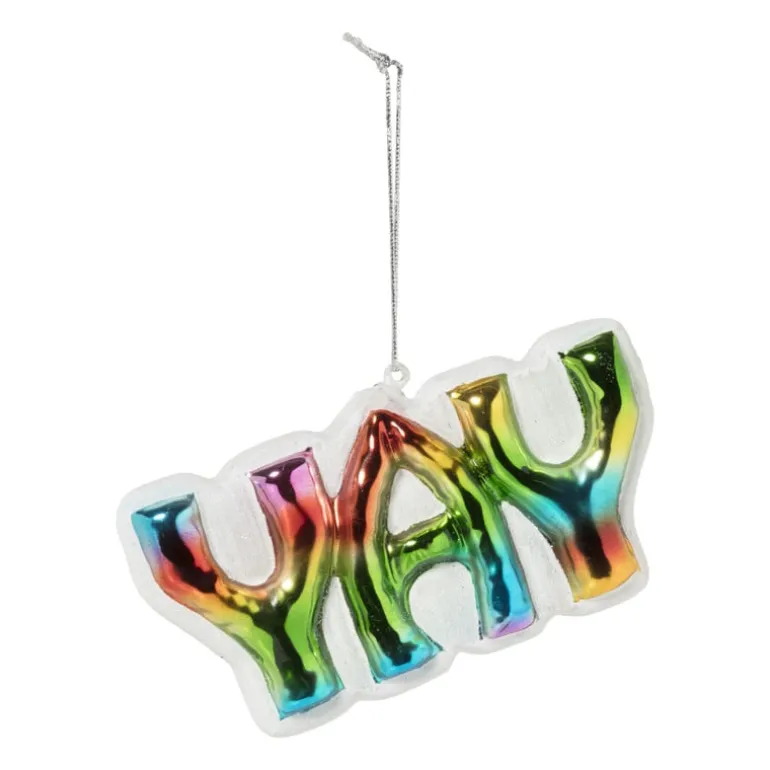 Kersthanger YAY - glas - 6.6x12.7x2.6 cm