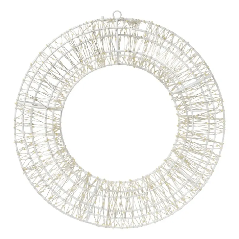 Kerstkrans met LED lampjes - warm wit - ø36 cm